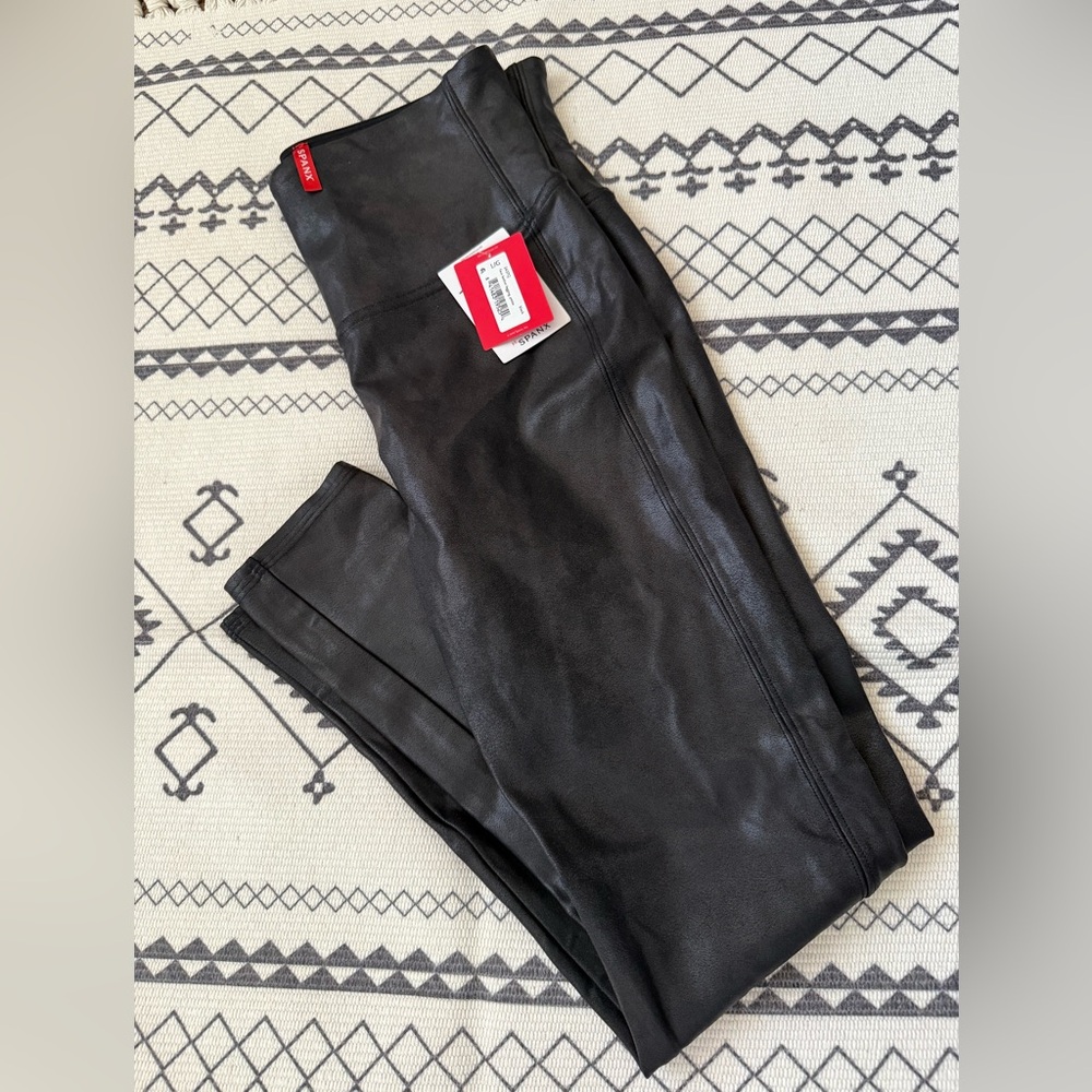 Spanx Black Faux Leather Leggings